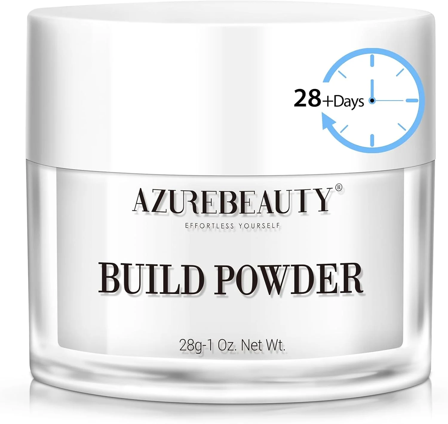 پودر دیپینگ شفاف آژور بیوتی برای ناخن، پودر پایه ضروری برای ایجاد طرح ناخن بادوام، مناسب استفاده در سالن و منزل، رنگ کریستالی شفاف، 28 گرم