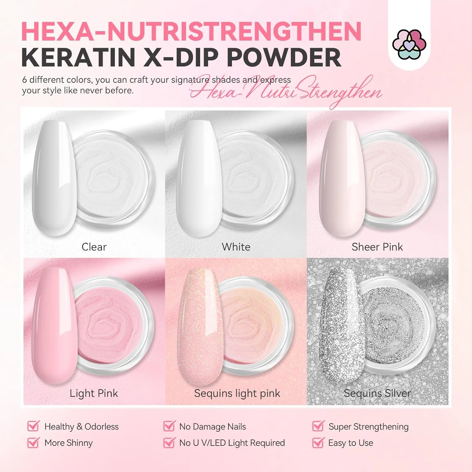 ست پودر دیپ ناخن SAVILAND به همراه دریل: ست مبتدی پودر دیپ 6 رنگ با اکلیل، کراتین شفاف و ست مایع 3 عددی