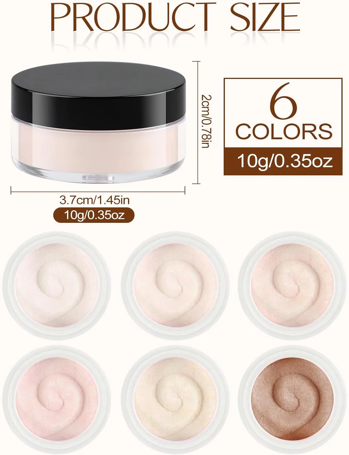 ست پودر اکریلیک ناخن EBANKU، مجموعه پودر دیپ چند رنگ برای کاشت ناخن، 6 عددی