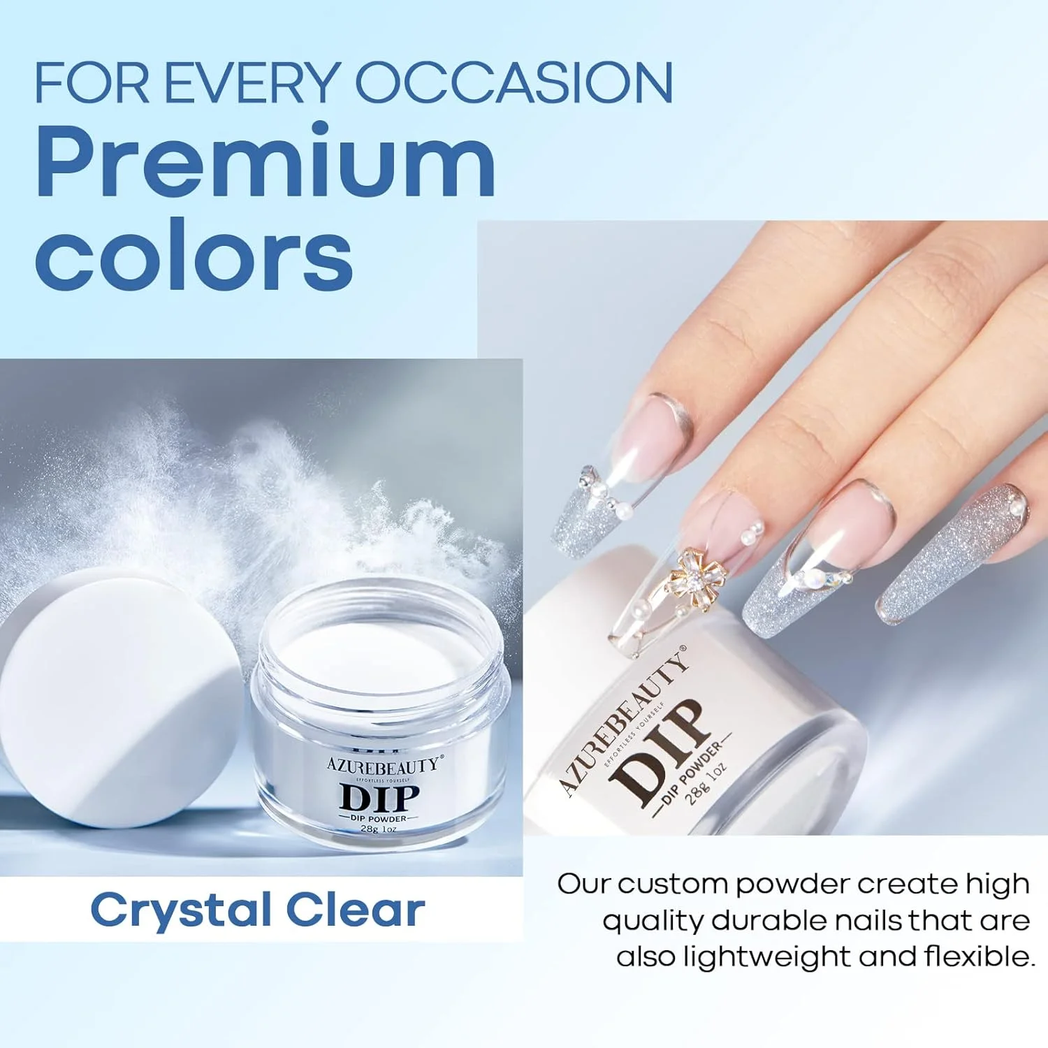 پودر دیپ آرت ناخن فرنچ AZUREBEAUTY - شفاف (28 گرم) پودر دیپ آرت ناخن فرنچ AZUREBEAUTY - شفاف (28 گرم)
