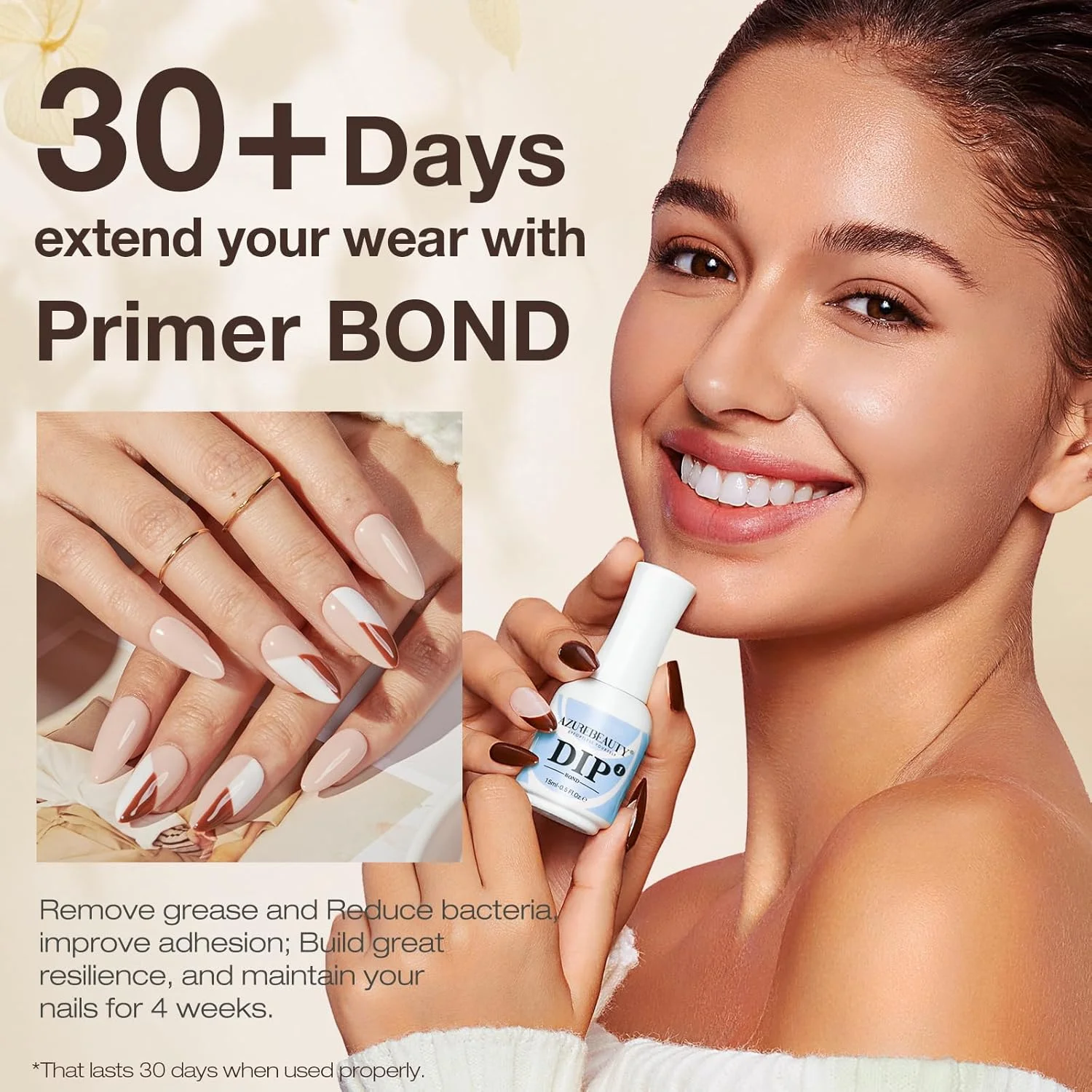 مجموعه مایع پودر دیپینگ AZUREBEAUTY، 5+3 عددی - 15 میلی لیتر، حجم بزرگ، شامل بیس و تاپ کت پودر دیپ، باند، فعال کننده، و محافظ برس برای کیت پودر دیپ ناخن، بدون نیاز به دستگاه UV