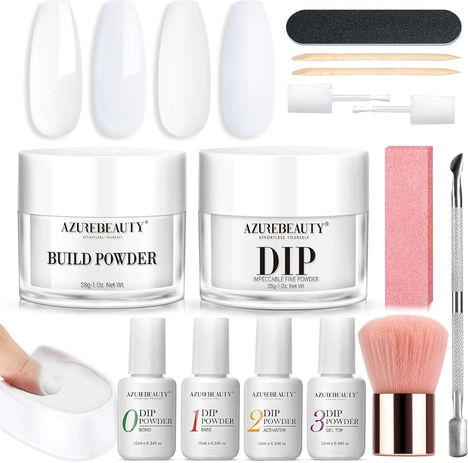 پودر دیپ ناخن شفاف و سفید آزور بیوتی، 28 گرم، مجموعه 15 عددی پودر ساخت دیپینگ ضروری با مجموعه مایع پودر دیپینگ پایه، تاپ کت و بیس کت، فعال کننده باند برای مبتدیان، مانیکور ناخن، سالن و منزل پودر دیپ ناخن شفاف و سفید آزور بیوتی، 28 گرم، مجموعه 15 عددی پودر ساخت دیپینگ ضروری با مجموعه مایع پودر دیپینگ پایه، تاپ کت و بیس کت، فعال کننده باند برای مبتدیان، مانیکور ناخن، سالن و منزل