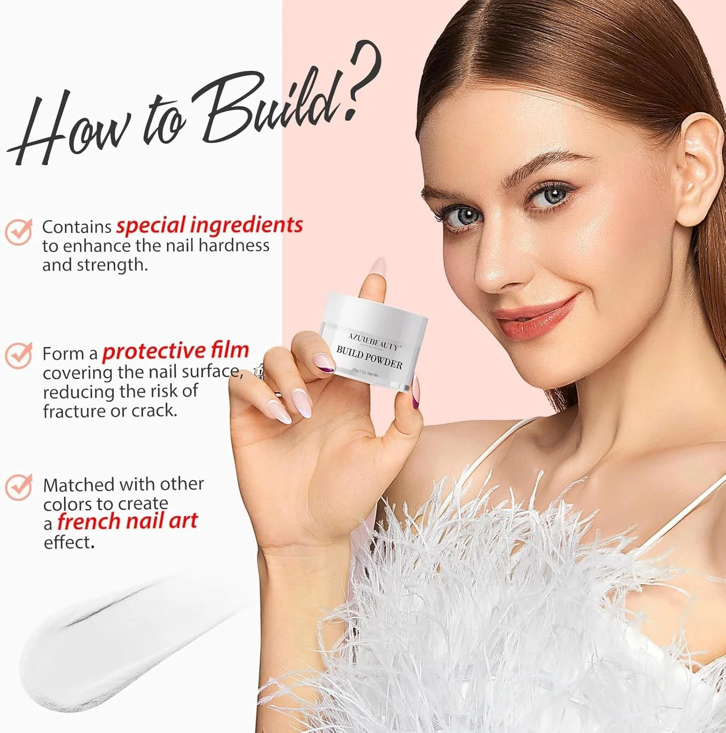 پودر دیپ ناخن شفاف و سفید آزور بیوتی، 28 گرم، مجموعه 15 عددی پودر ساخت دیپینگ ضروری با مجموعه مایع پودر دیپینگ پایه، تاپ کت و بیس کت، فعال کننده باند برای مبتدیان، مانیکور ناخن، سالن و منزل