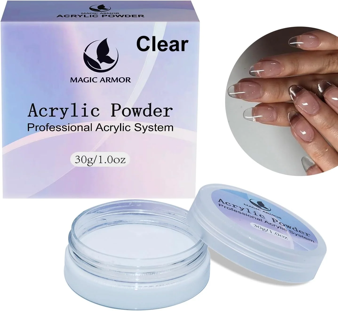 پودر اکریلیک ناخن مجیک آرمور، 30 گرم، پودر اکریلیک، شکل دهی آسان، فرمول غیر زرد شونده، پودر اکریلیک حرفه ای برای اکستنشن ناخن های اکریلیک برای منزل و سالن (شفاف) پودر اکریلیک ناخن مجیک آرمور، 30 گرم، پودر اکریلیک، شکل دهی آسان، فرمول غیر زرد شونده، پودر اکریلیک حرفه ای برای اکستنشن ناخن های اکریلیک برای منزل و سالن (شفاف)