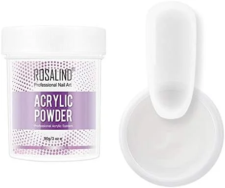 پودر اکریلیک ROSALIND برای کاشت ناخن، تزئینات طراحی ناخن، ست کیت مانیکور کریستالی، لوازم جانبی حرفه ای ناخن (RLN-90G-103)