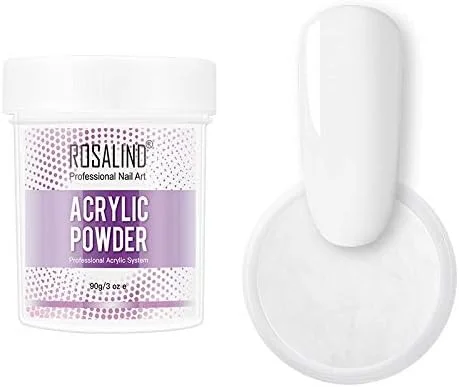 پودر اکریلیک ROSALIND برای طراحی ناخن، ست مانیکور کریستالی و لوازم جانبی حرفه ای ناخن (RLN-90G-101)