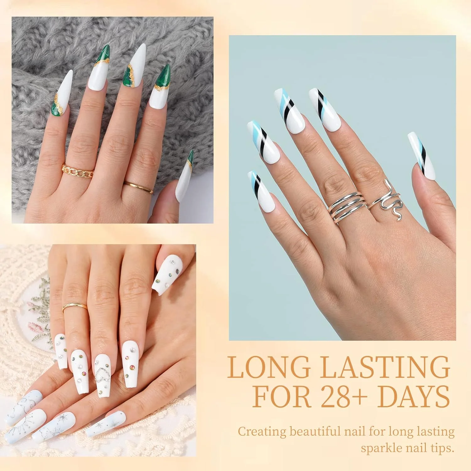 پودر اکریلیک ناخن رزالیند، 120 گرم، سفید اوپال، مناسب برای کاشت ناخن اکریلیک، پودر پلیمر حرفه ای سفید اکریلیک برای طراحی ناخن مصنوعی، مناسب برای کاشت ناخن فرانسوی، بدون نیاز به دستگاه UV