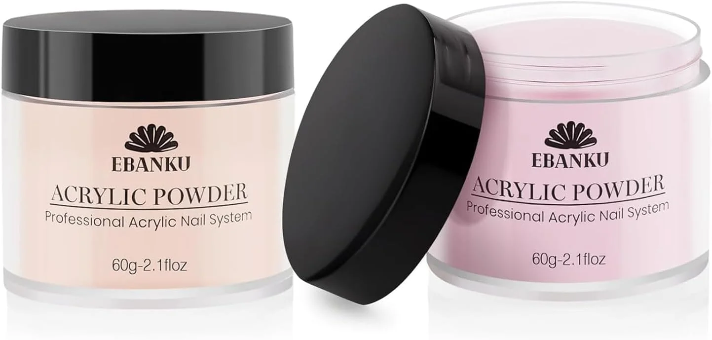 مجموعه پودر اکریلیک EBANKU، 2 رنگ، پودر ناخن اکریلیک صورتی، پودر اکریلیک حرفه ای برای کاشت ناخن اکریلیک مجموعه پودر اکریلیک EBANKU، 2 رنگ، پودر ناخن اکریلیک صورتی، پودر اکریلیک حرفه ای برای کاشت ناخن اکریلیک