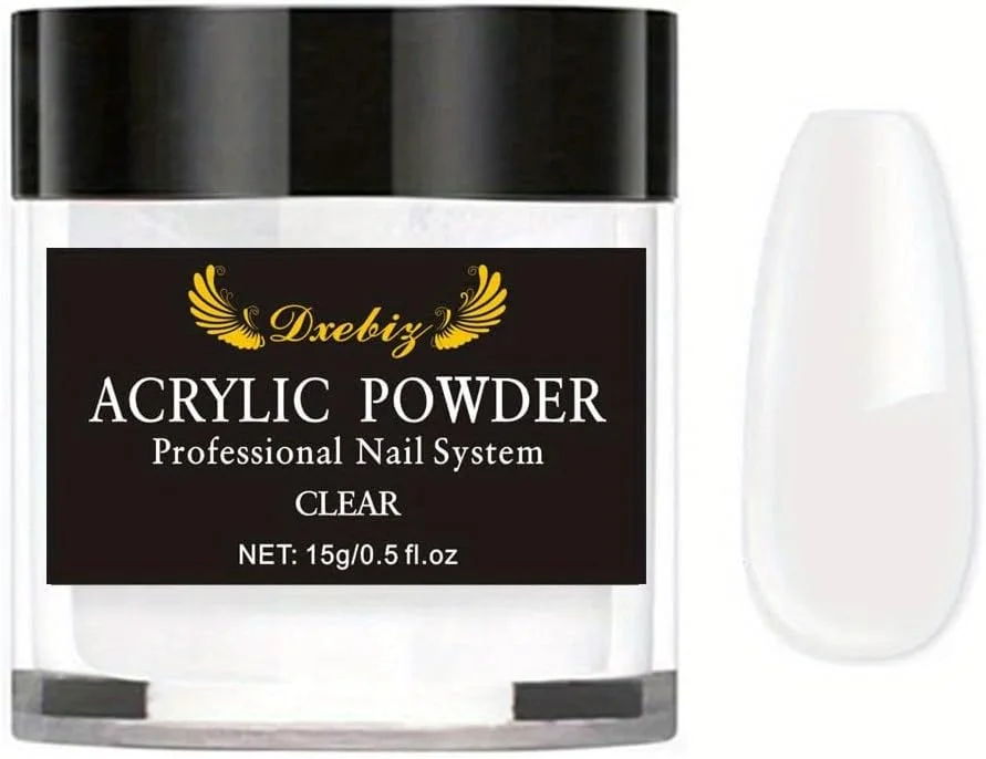 پودر اکریلیک بادوام 15 گرمی (شفاف) سیستم پودر اکریلیک حرفه ای ناخن برای اکستنشن ناخن های اکریلیک پودر پلیمری طراحی ناخن سه بعدی پودر اکریلیک بادوام 15 گرمی (شفاف) سیستم پودر اکریلیک حرفه ای ناخن برای اکستنشن ناخن های اکریلیک پودر پلیمری طراحی ناخن سه بعدی