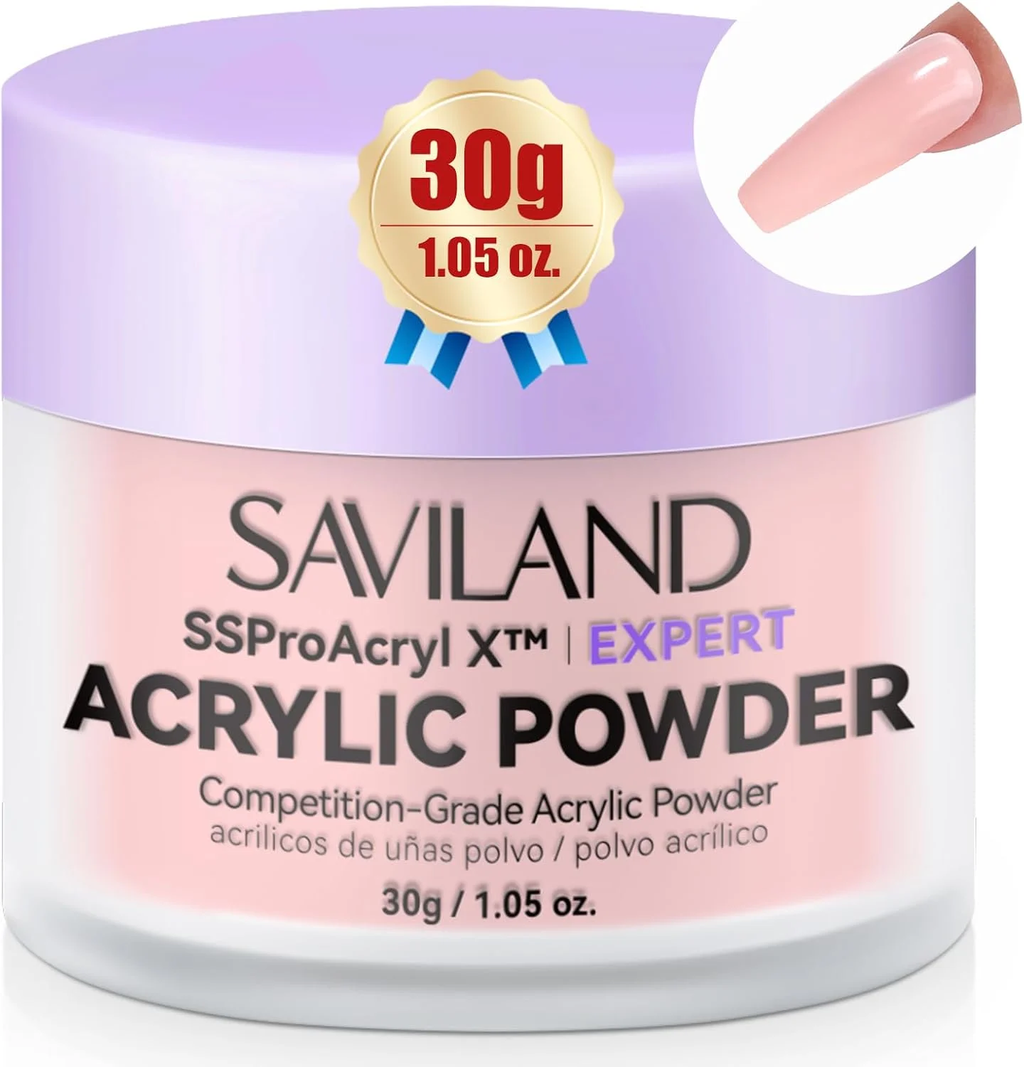 پودر اکریلیک ناخن صورتی ملایم SAVILAND SSProAcryl X (30 گرم) - فرمول قوی با خشک شدن متوسط برای طراحی سه بعدی و کاشت ناخن + DIY پودر اکریلیک ناخن صورتی ملایم SAVILAND SSProAcryl X (30 گرم) - فرمول قوی با خشک شدن متوسط برای طراحی سه بعدی و کاشت ناخن + DIY