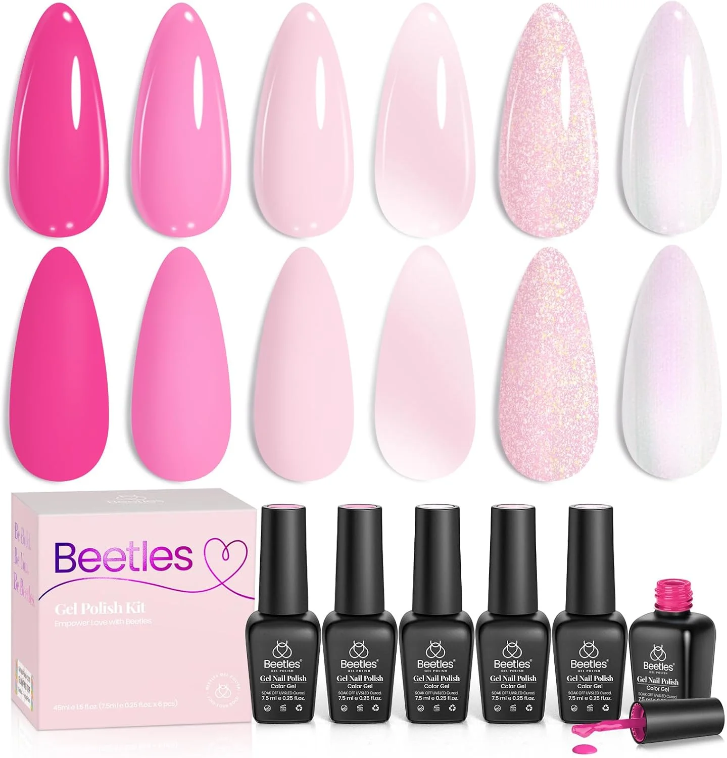 ست لاک ژل سوسک صورتی، 6 رنگ برهنه کودک اکلیلی ماندگاری طولانی کیت مانیکور یو وی ال ای دی مناسب برای استفاده سالن DIY هدیه مادر ست لاک ژل سوسک صورتی، 6 رنگ برهنه کودک اکلیلی ماندگاری طولانی کیت مانیکور یو وی ال ای دی مناسب برای استفاده سالن DIY هدیه مادر