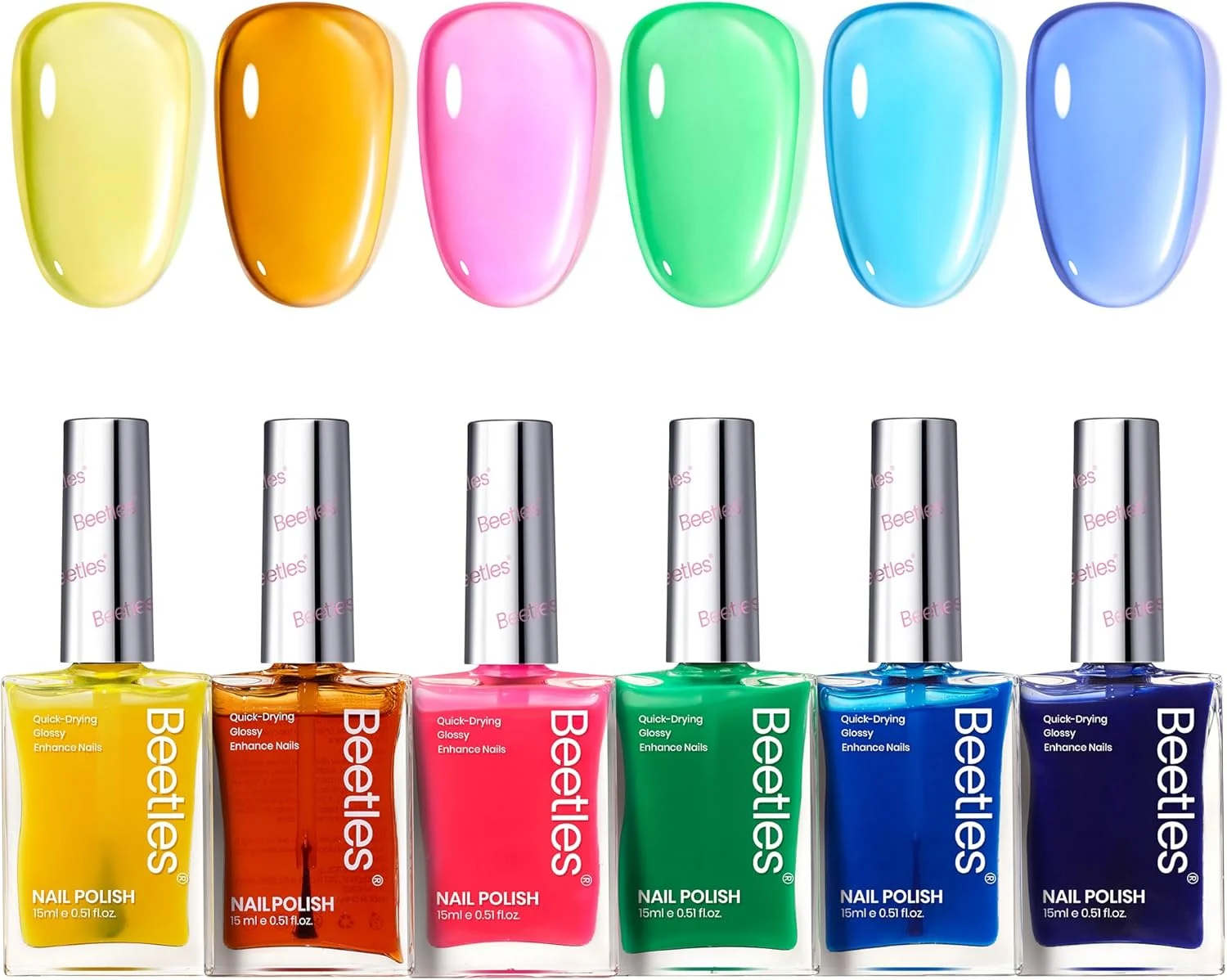 مجموعه لاک ژل نئون بیتلز، 6 رنگ ژله ای، کیت رنگین کمانی اکلیلی، خشک شدن سریع، تابستانی، براق، هدیه لاک بادوام برای خانم ها مجموعه لاک ژل نئون بیتلز، 6 رنگ ژله ای، کیت رنگین کمانی اکلیلی، خشک شدن سریع، تابستانی، براق، هدیه لاک بادوام برای خانم ها