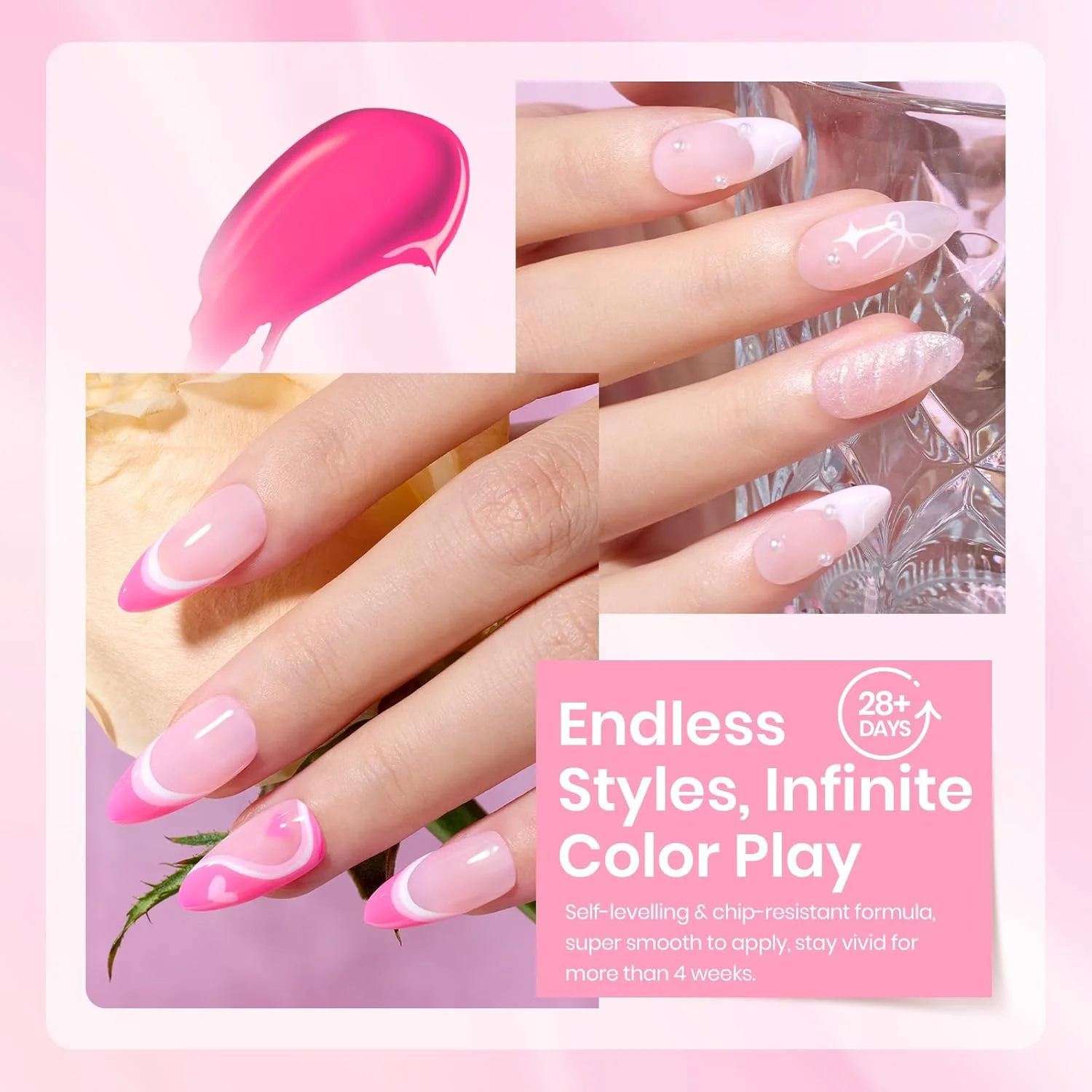 ست لاک ژل سوسک صورتی، 6 رنگ برهنه کودک اکلیلی ماندگاری طولانی کیت مانیکور یو وی ال ای دی مناسب برای استفاده سالن DIY هدیه مادر ست لاک ژل سوسک صورتی، 6 رنگ برهنه کودک اکلیلی ماندگاری طولانی کیت مانیکور یو وی ال ای دی مناسب برای استفاده سالن DIY هدیه مادر