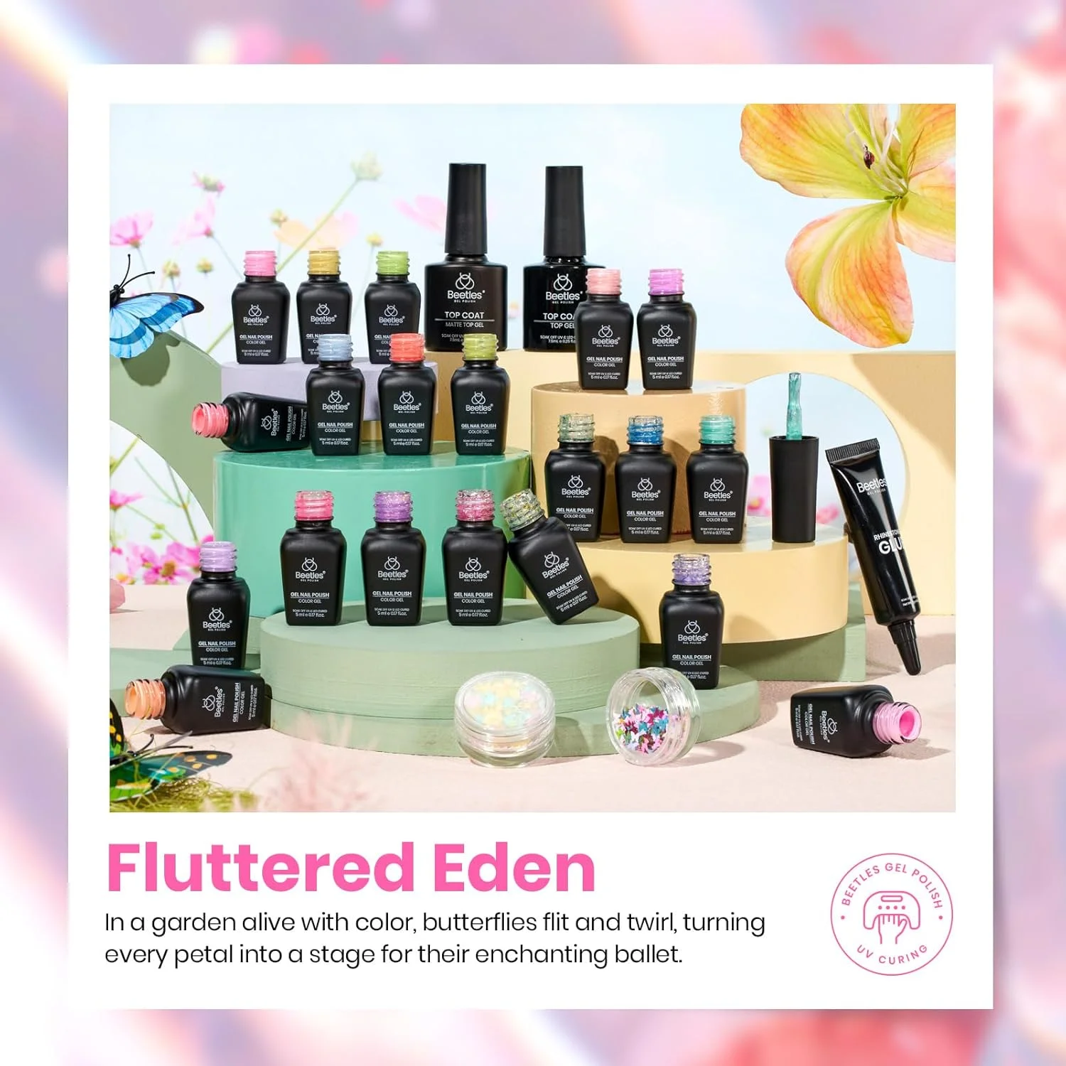 مجموعه لاک ژل بیتلز - 28 تکه رنگ های پاستلی صورتی، زرد، سبز، آبی، اکلیلی، رنگ ماکارون، مناسب طراحی ناخن بهاری و تابستانی برای خانم ها و دختران مجموعه لاک ژل بیتلز - 28 تکه رنگ های پاستلی صورتی، زرد، سبز، آبی، اکلیلی، رنگ ماکارون، مناسب طراحی ناخن بهاری و تابستانی برای خانم ها و دختران