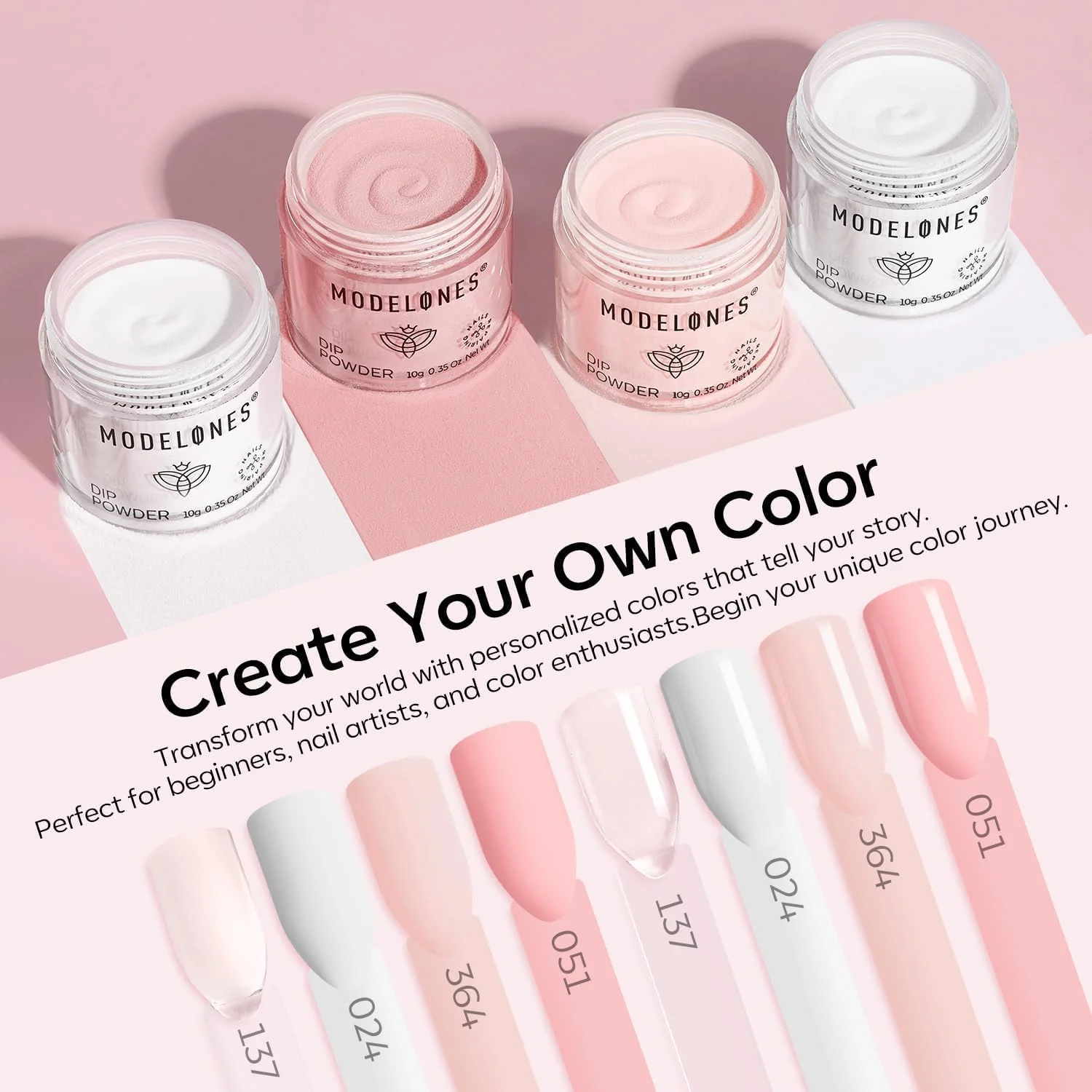 ست پودر کاشت ناخن Modelones، شامل 4 رنگ پودر دیپ سفید، صورتی و کِرِم به همراه محلول ترمیم کننده و سینی بازیافت پودر، مناسب برای طراحی ناخن فرانسوی، استفاده در سالن و یا انجام مانیکور در منزل ست پودر کاشت ناخن Modelones، شامل 4 رنگ پودر دیپ سفید، صورتی و کِرِم به همراه محلول ترمیم کننده و سینی بازیافت پودر، مناسب برای طراحی ناخن فرانسوی، استفاده در سالن و یا انجام مانیکور در منزل