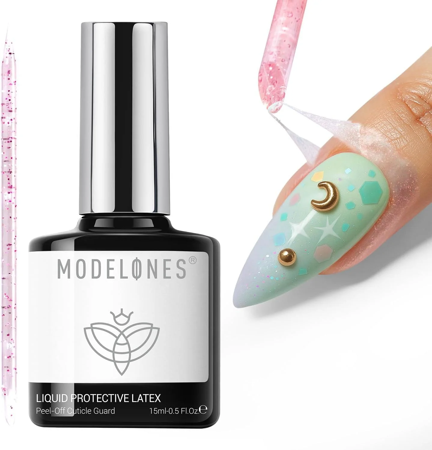 لاتکس مایع مدلونز برای ناخن، محافظ لاک ناخن جداشونده 15 میلی لیتری به همراه چوب، محافظ کوتیکول با خشک شدن سریع، محافظ انگشتان لاتکس مایع مدلونز برای ناخن، محافظ لاک ناخن جداشونده 15 میلی لیتری به همراه چوب، محافظ کوتیکول با خشک شدن سریع، محافظ انگشتان