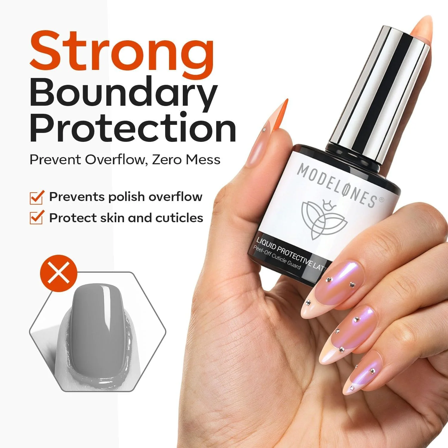 لاتکس مایع مدلونز برای ناخن، محافظ لاک ناخن جداشونده 15 میلی لیتری به همراه چوب، محافظ کوتیکول با خشک شدن سریع، محافظ انگشتان لاتکس مایع مدلونز برای ناخن، محافظ لاک ناخن جداشونده 15 میلی لیتری به همراه چوب، محافظ کوتیکول با خشک شدن سریع، محافظ انگشتان