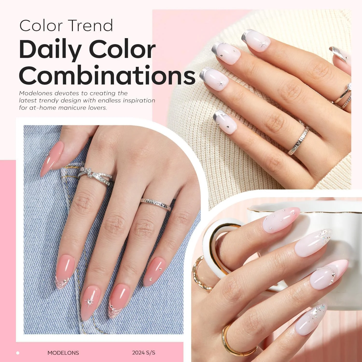 ژل بیلدر ناخن مدلونز 10 میلی لیتر، 2 عدد ژل بیلدر پوششی رنگ صورتی گل رز و رنگ بدن برای ضخیم کردن، ساختن اپکس، تقویت کننده، اکستنشن، قابل استفاده با لامپ LED، مناسب برای استفاده در خانه و سالن، 10 میلی لیتر