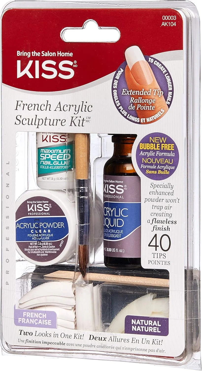 کیت مجسمه سازی ناخن های اکریلیک فرانسوی کیس مدل تزریق دوگانه AK104 کیت مجسمه سازی ناخن های اکریلیک فرانسوی کیس مدل تزریق دوگانه AK104