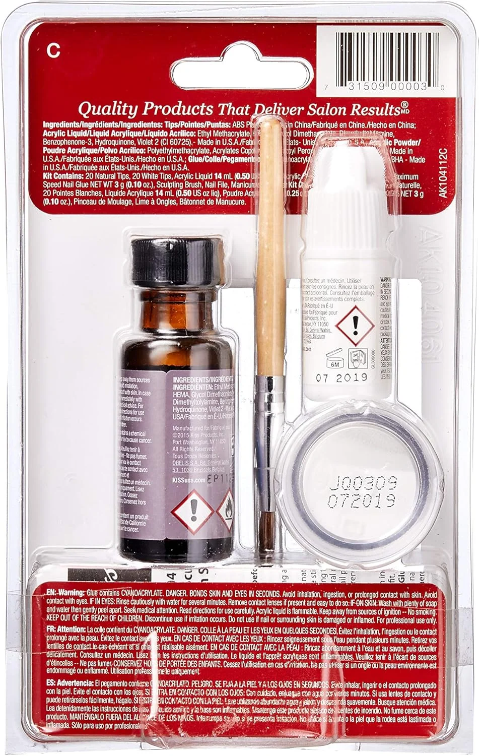 کیت مجسمه سازی ناخن های اکریلیک فرانسوی کیس مدل تزریق دوگانه AK104 کیت مجسمه سازی ناخن های اکریلیک فرانسوی کیس مدل تزریق دوگانه AK104