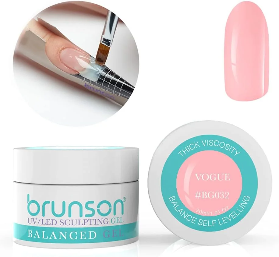 ژل بیلدر ناخن برانسون، ژل بیلدر UV استتار، ژل تراز متعادل، سیستم ژل بیلدر UV LED، ژل مانیکور، ژل رابر 30ml VOUGE BG032