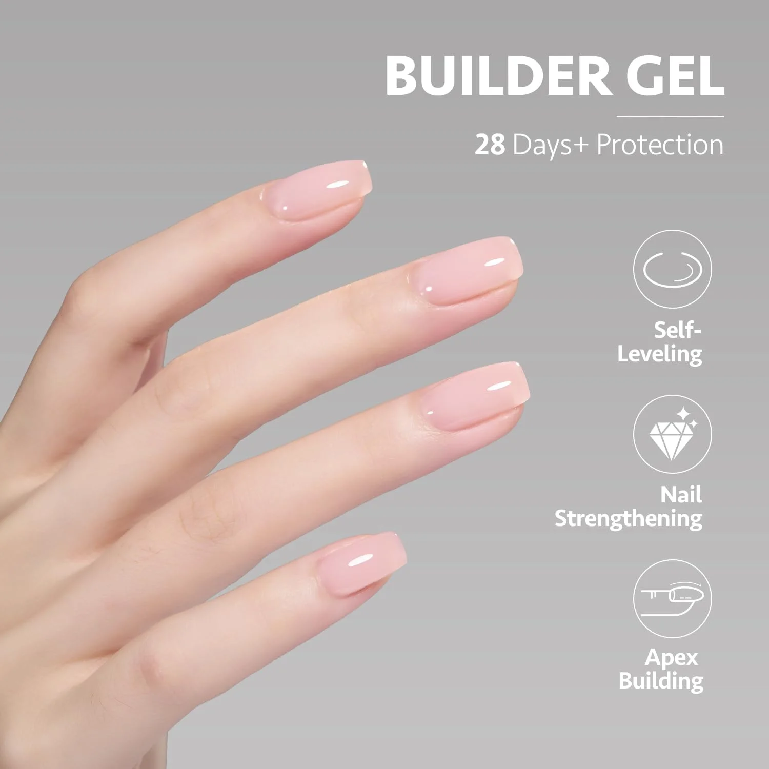 ژل بیلدر ناخن GAOY، تقویت کننده ناخن 16 میلی لیتری در یک بطری، ژل سخت اکستنشن ناخن، ژل UV بادوام و قابل برداشت، 1726 صورتی ملایم، نیاز به بیس کت و تاپ کت ژل بیلدر ناخن GAOY، تقویت کننده ناخن 16 میلی لیتری در یک بطری، ژل سخت اکستنشن ناخن، ژل UV بادوام و قابل برداشت، 1726 صورتی ملایم، نیاز به بیس کت و تاپ کت