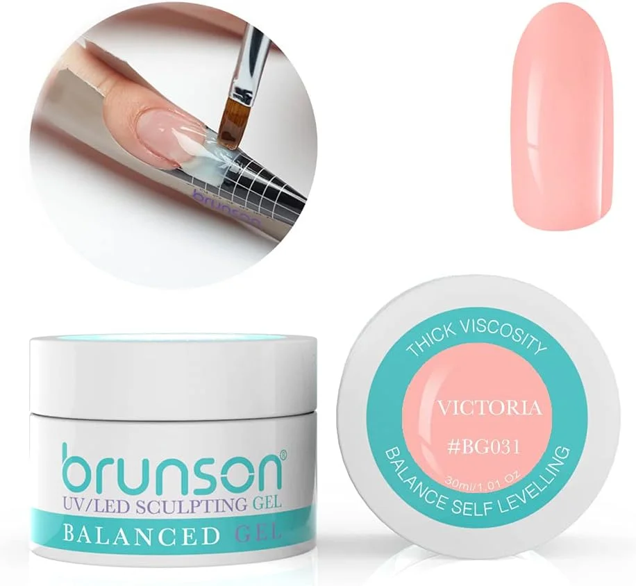 ژل بیلدر ناخن برای طراحی و فرم دهی، ژل UV بیلدر استتار، ژل تراز کننده متعادل، سیستم ژل UV LED، ژل مانیکور، ژل رابر 30 میل VITORIA BG031