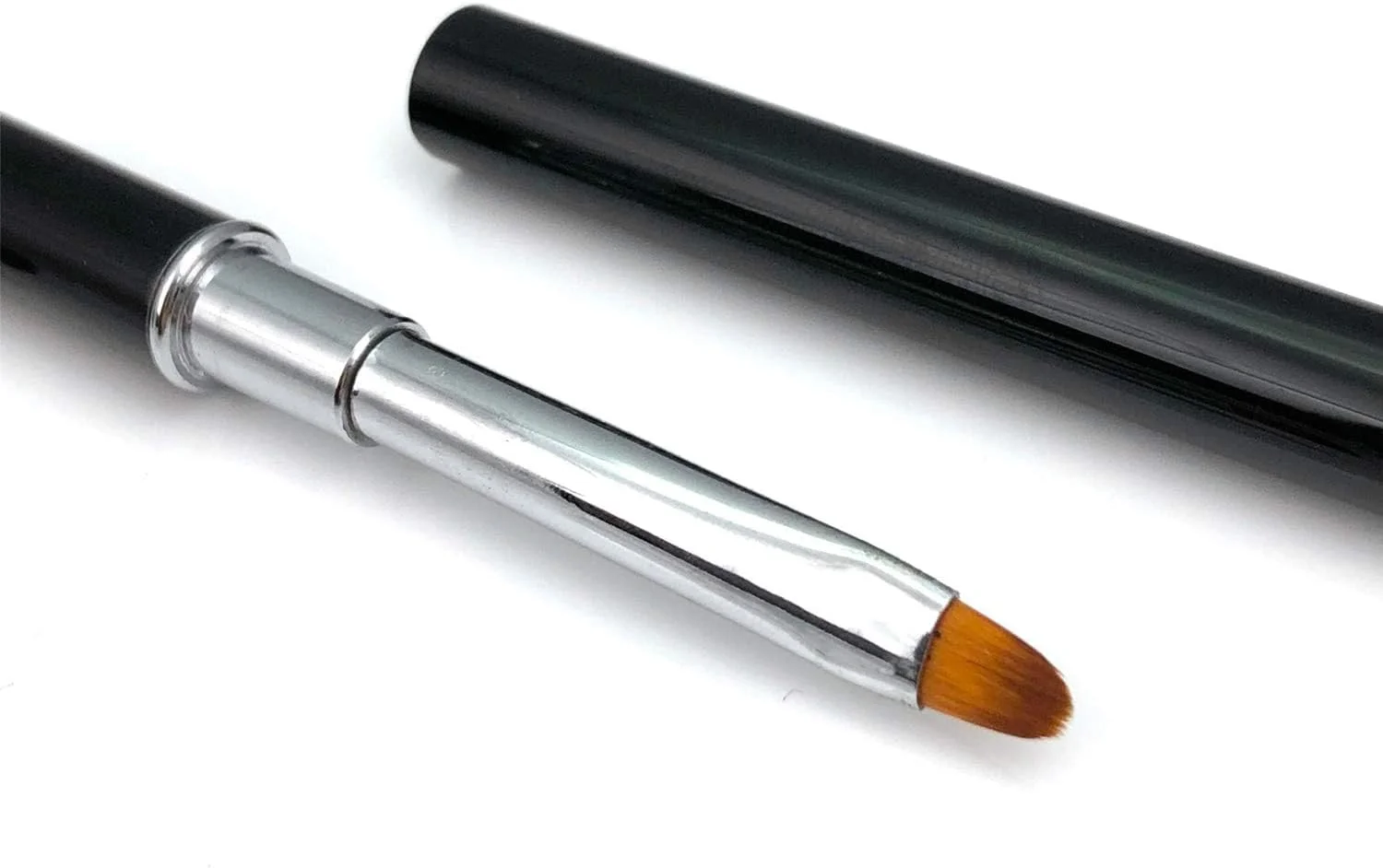 ابزار دو طرفه پلی ژل برانسون، برس و فشار دهنده، استیل ضد زنگ حرفه ای، ابزار برش پلی ژل 2 در 1، ابزار طراحی ناخن برای اکریلیک، ژل UV، کاردک اکستنشن ناخن (مشکی)