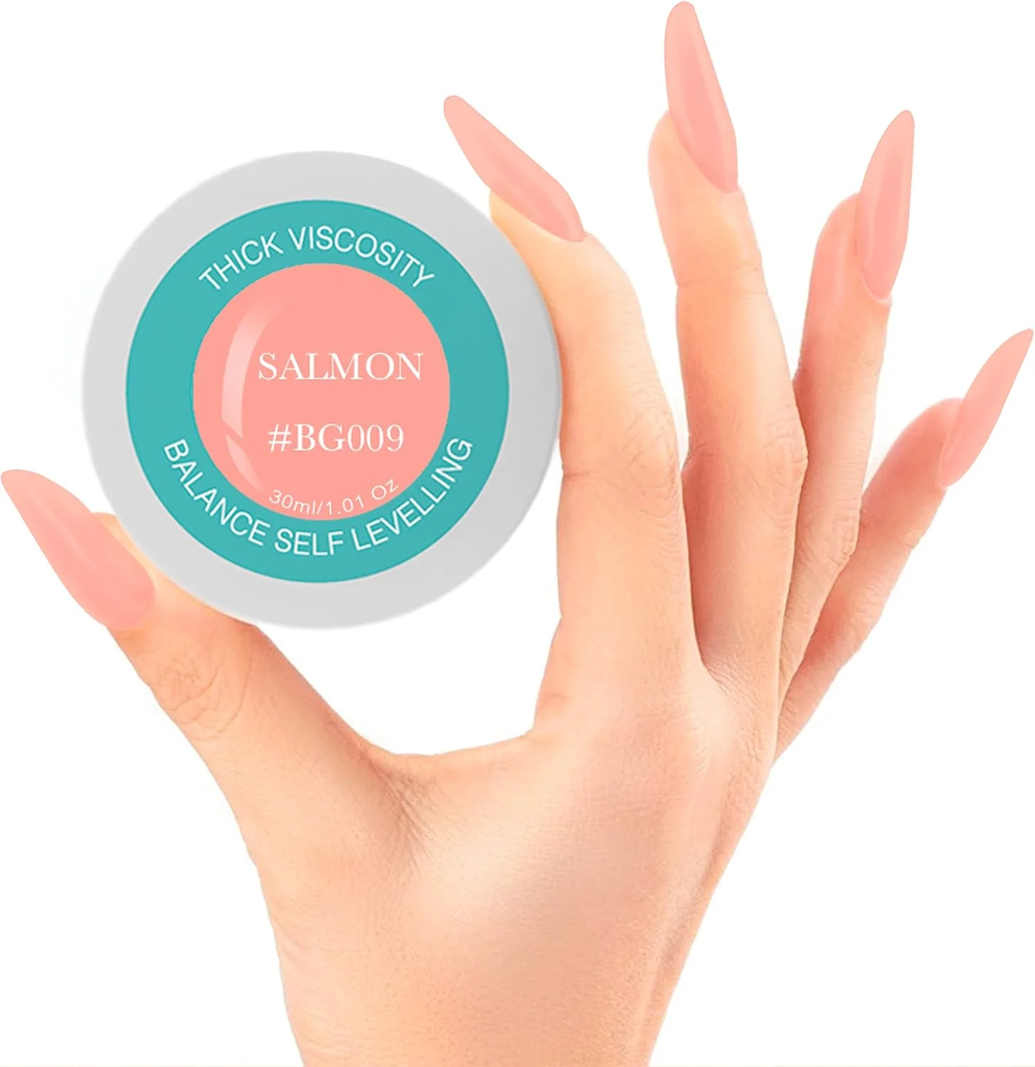 ژل بیلدر ناخن برانسون، ژل بیلدر UV استتار، ژل تراز کننده متعادل، سیستم ژل ناخن UV LED، ژل مانیکور، ژل رابر 30 میل، رنگ سالمون BG009