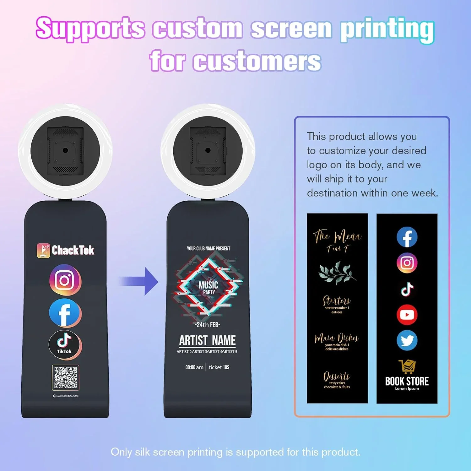 نور حلقوی MWE برای لوازم جانبی استودیو عکس 360 درجه، نور حلقوی 12.6 اینچی