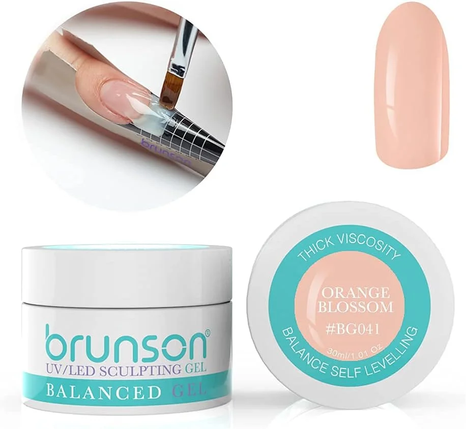 ژل بیلدر ناخن برانسون، ژل بیلدر UV استتار اسکالپتینگ، ژل تراز متعادل، سیستم ژل UV LED لایت اسکالپتینگ ناخن، ژل مانیکور رابر، 30 میل، شکوفه پرتقال BG041