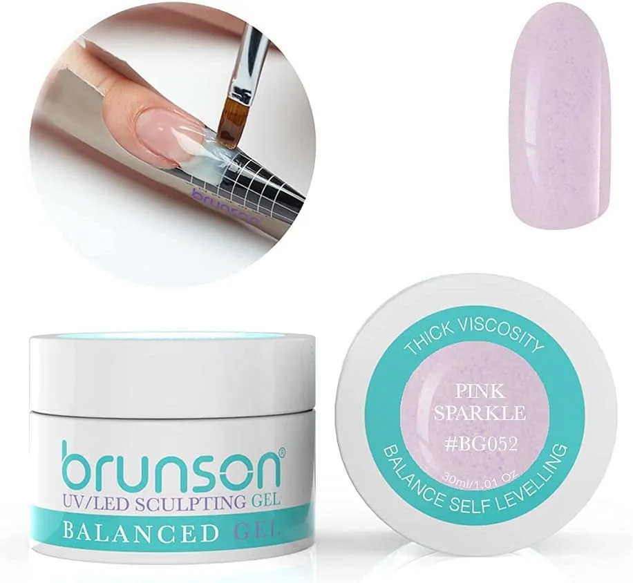 ژل بیلدر ناخن برانسون برای طراحی و کاشت ناخن، ژل بیلدر کاور، ژل یو وی، مناسب طراحی ناخن با سیستم ژل، ژل مانیکور، ژل رابر، 30 میل، صورتی اکلیلی BG052