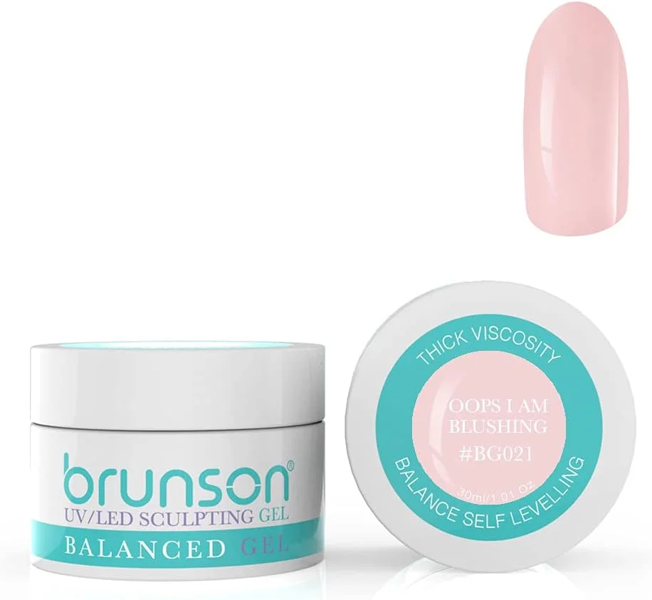 ژل بیلدر ناخن برانسون برای طراحی و کاشت ناخن، ژل بیلدر UV با قابلیت پوشانندگی و متعادل سازی، مناسب سیستم ژل UV LED، ژل مانیکور، ژل رابر، 30 میل - رنگ BG021