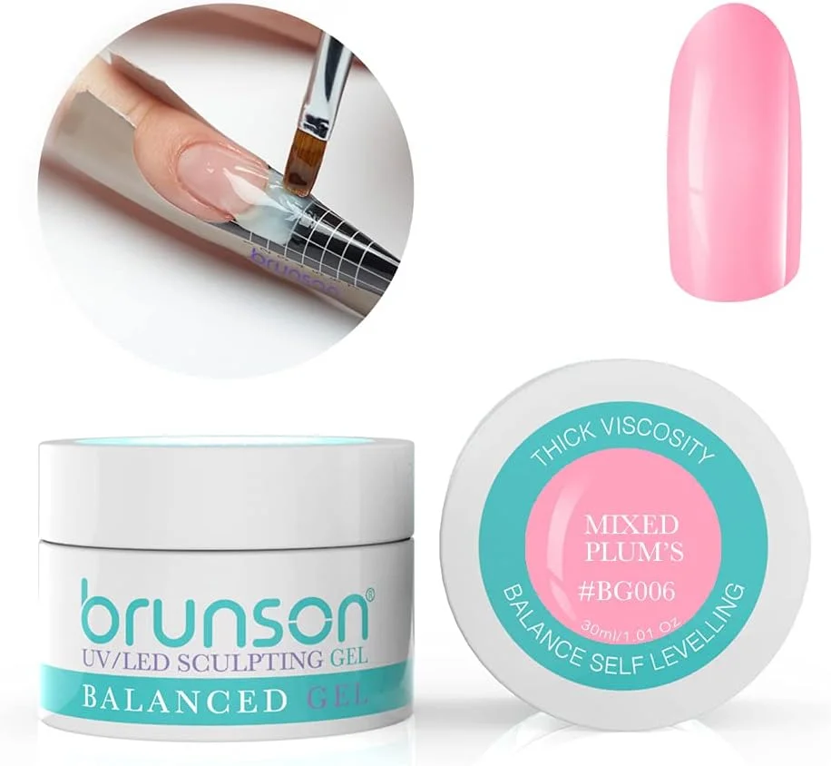 ژل بیلدر ناخن برانسون برای طراحی و فرم دهی، ژل استتار، ژل یو وی بیلدر متعادل کننده، قابل استفاده با یو وی و ال ای دی، مناسب برای مانیکور، مدل Horizon BG036 حجم 30 میل