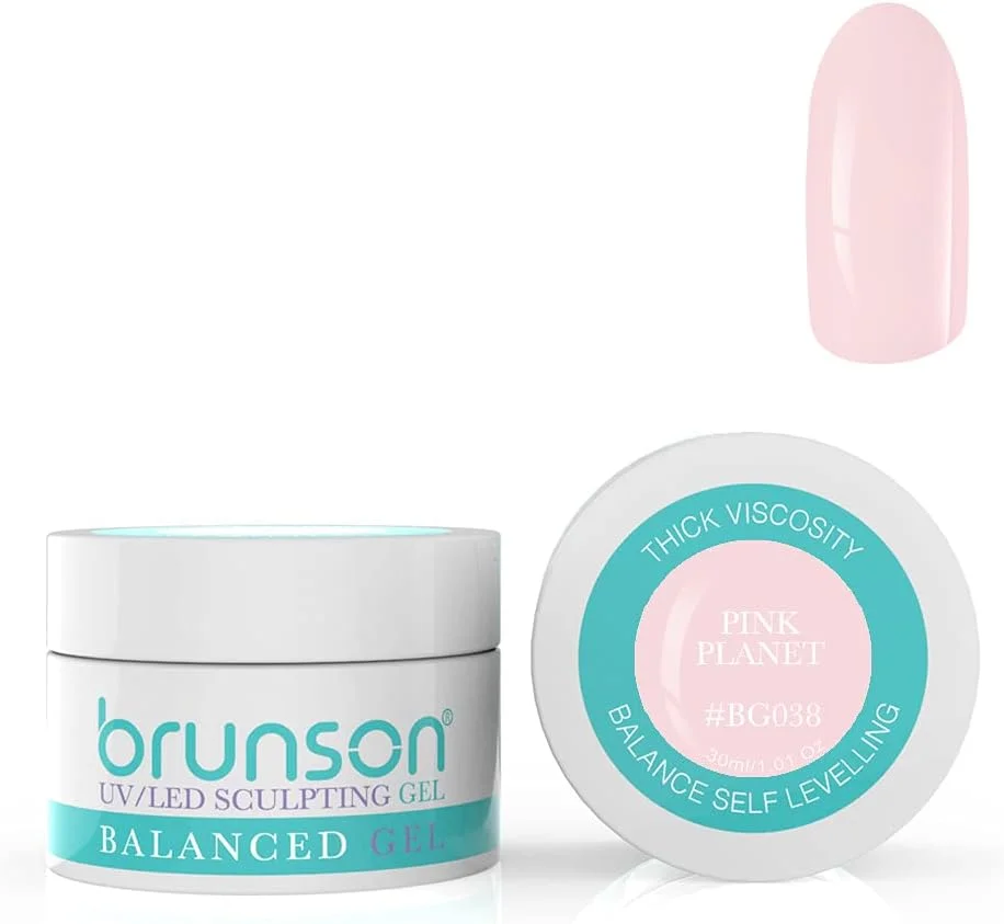 ژل کاشت ناخن برانسون، ژل بیلدر UV استتار، ژل تراز متعادل، سیستم ژل کاشت ناخن با نور UV LED، ژل مانیکور، ژل رابر 30 میل، سیاره صورتی BG038