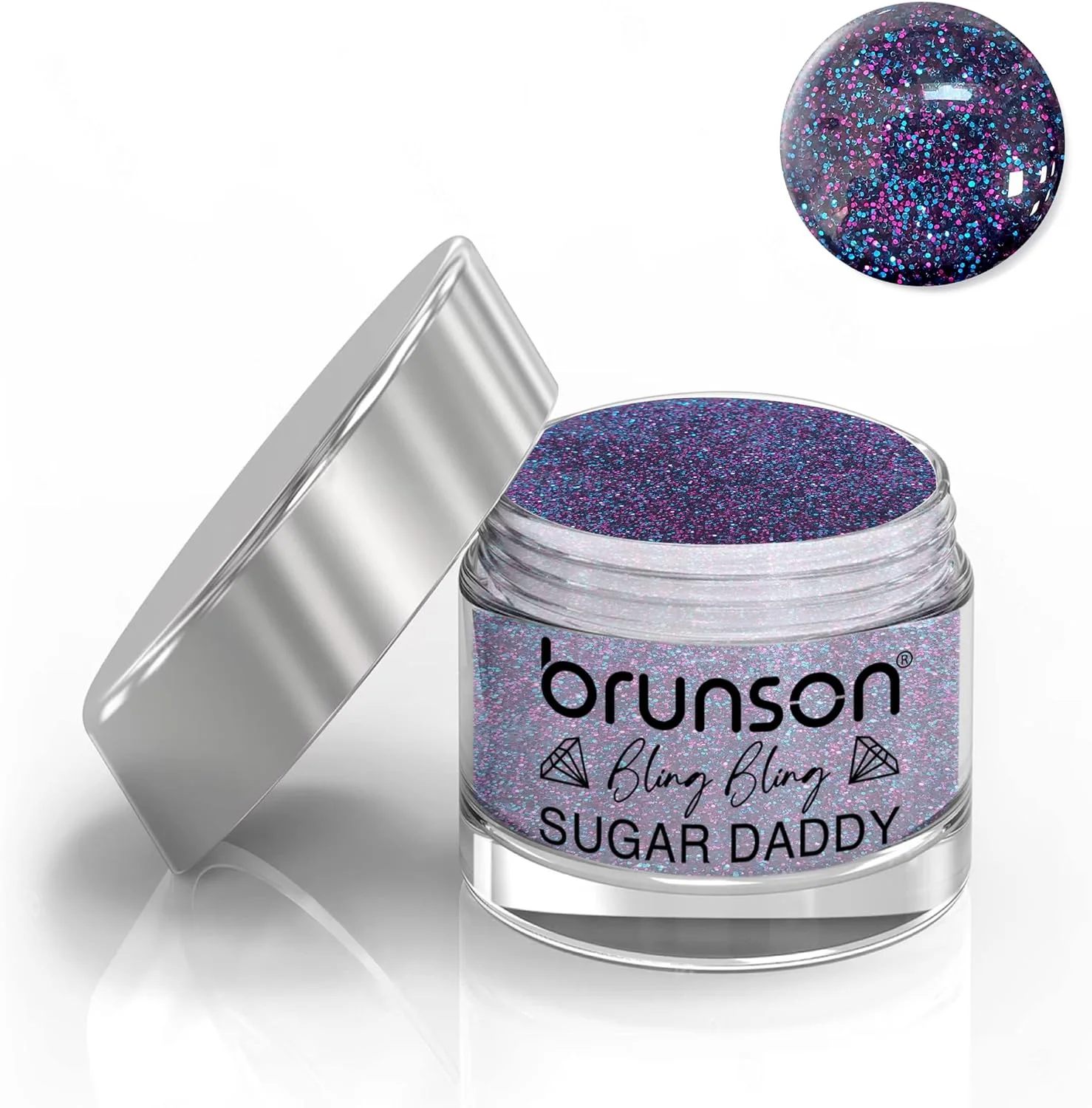 پودر اکریلیک ناخن برانسون، سیستم های اکریلیک ناخن، پودرهای اکستنشن ناخن اکریلیک فرانسوی، پلیمر اکریلیک ناخن، پودر رنگدانه ناخن، پودر اکریلیک براق 3۰ گرم BRT05