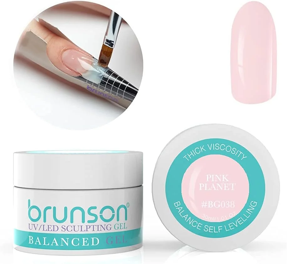 ژل کاشت ناخن برانسون، ژل بیلدر UV استتار، ژل تراز متعادل، سیستم ژل کاشت ناخن با نور UV LED، ژل مانیکور، ژل رابر 30 میل، سیاره صورتی BG038