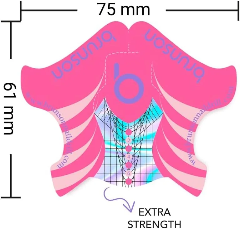 برچسب های راهنمای کاشت ناخن برانسون 500 عددی برای ناخن های اکریلیک
