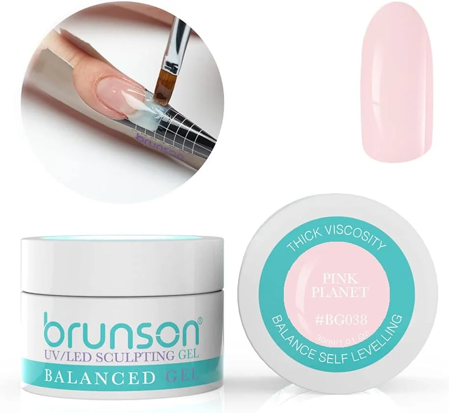 ژل کاشت ناخن برانسون، ژل بیلدر UV استتار، ژل تراز کننده متعادل، سیستم ژل کاشت ناخن UV LED، ژل مانیکور، ژل رابر 30 میل، سیاره صورتی BG038