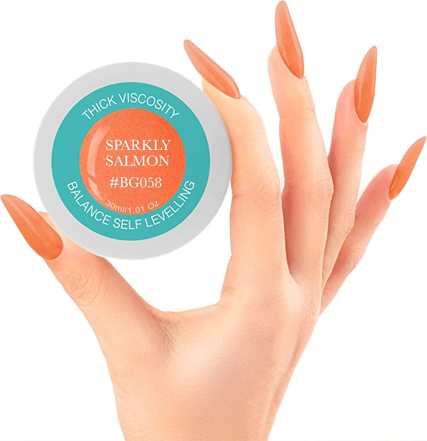 ژل کاشت ناخن برانسون، ژل بیلدر UV استتار، ژل تراز کننده متعادل، سیستم ژل کاشت ناخن UV LED، ژل مانیکور، ژل رابر 30 میل، رنگ سالمون اکلیلی BG058