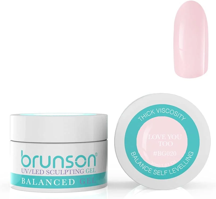 ژل بیلدر ناخن برانسون برای طراحی و کاشت ناخن، ژل UV بیلدر استتار، ژل متعادل کننده، سیستم ژل UV LED، ژل مانیکور، ژل رابر 30ml مدل Love You Too BG020