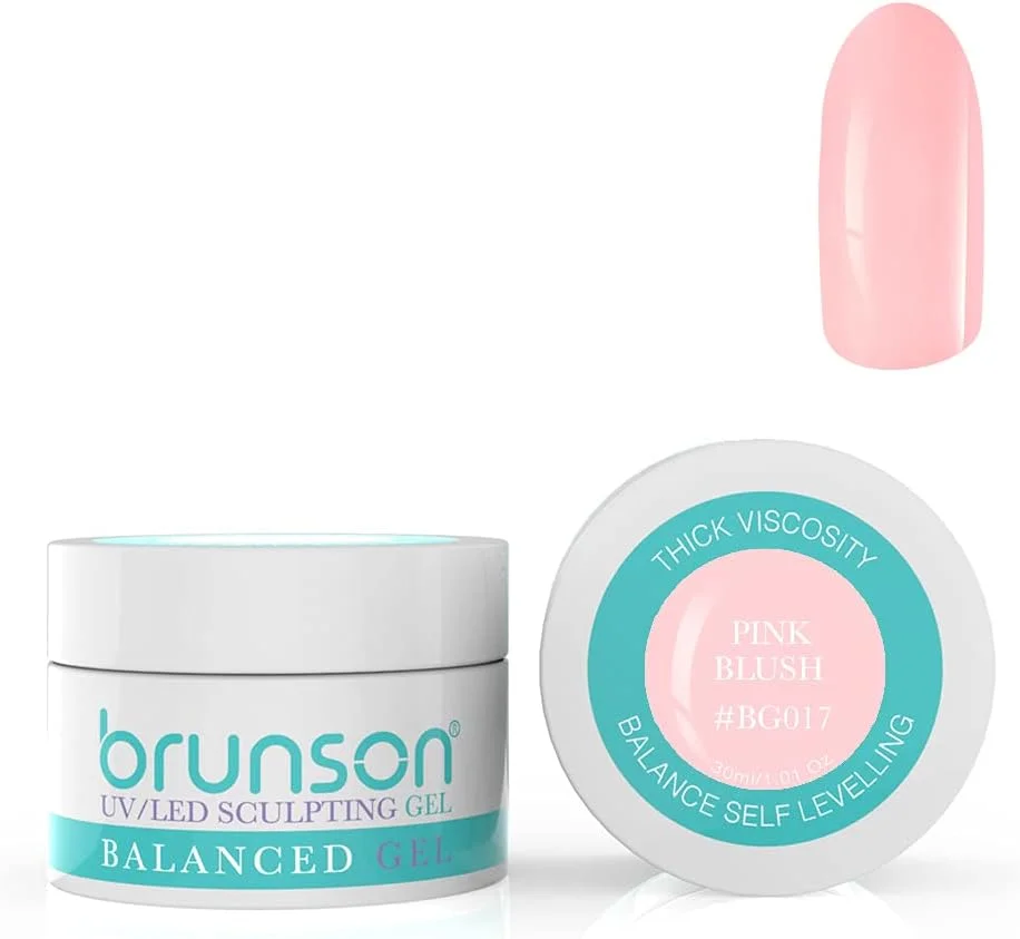 ژل بیلدر ناخن برانسون، ژل بیلدر UV استتار، ژل تراز کننده متعادل، سیستم ژل ناخن UV LED، ژل مانیکور، ژل رابر 30 میل، رژگونه صورتی BG017