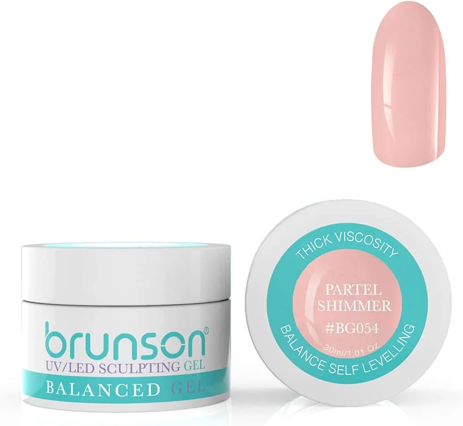 ژل بیلدر ناخن برانسون برای کاشت و طراحی ناخن، ژل بیلدر UV با قابلیت خودتراز شوندگی، مناسب سیستم ژل ناخن، حجم 30 میل، کد BG054