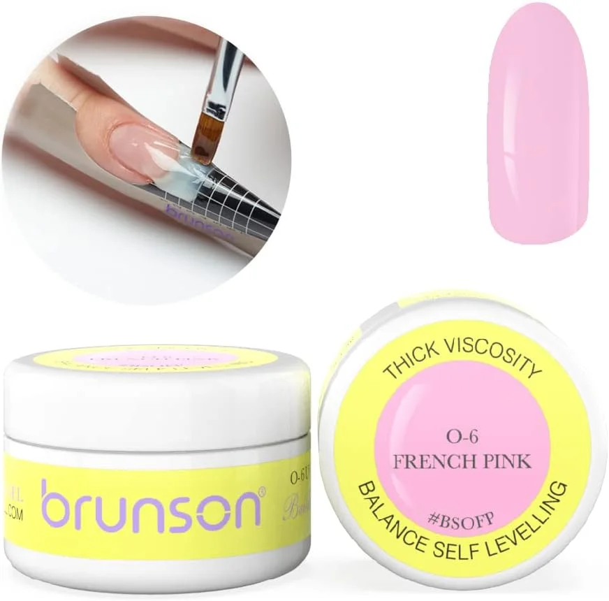 ژل خود تراز کننده ناخن برونسون، ژل کاشت ناخن، استتار، سیستم کاشت ناخن UV LED، ژل مانیکور، ژل کاشت، ژل بیلدر ناخن UV/LED، 30 میلی لیتر BSOFP