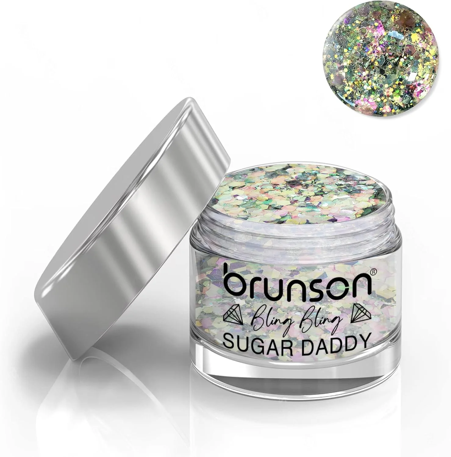 پودر اکریلیک ناخن برانسون، سیستم های اکریلیک ناخن، پودرهای اکستنشن ناخن اکریلیک فرانسوی، پلیمر اکریلیک ناخن، پودر رنگدانه ناخن، پودر اکریلیک براق 3۰ گرم BXC010