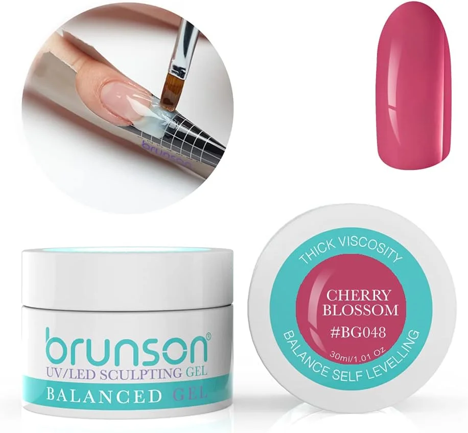 ژل بیلدر اسکالپتینگ ناخن برانسون، ژل بیلدر UV استتار اسکالپتینگ، ژل تراز متعادل، سیستم ژل UV LED لایت اسکالپتینگ ناخن، ژل مانیکور رابر، 30 میلی لیتر، شکوفه گیلاس BG048