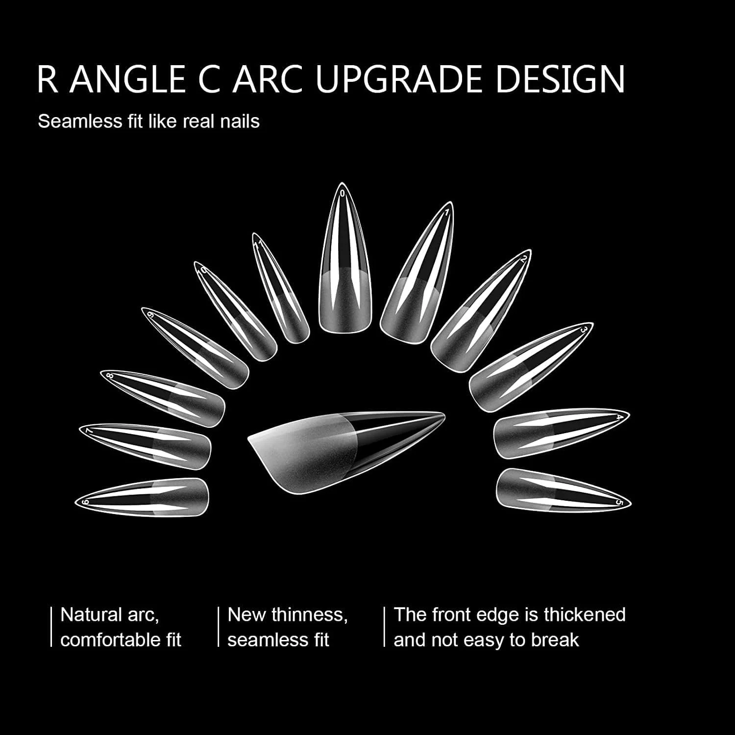 کیت نوک ژل نرم برانسون، 550 عدد نوک ناخن ژل نرم شفاف، نوک ژل نرم شفاف پوشش کامل استیلتو بلند کیت نوک ژل نرم برانسون، 550 عدد نوک ناخن ژل نرم شفاف، نوک ژل نرم شفاف پوشش کامل استیلتو بلند