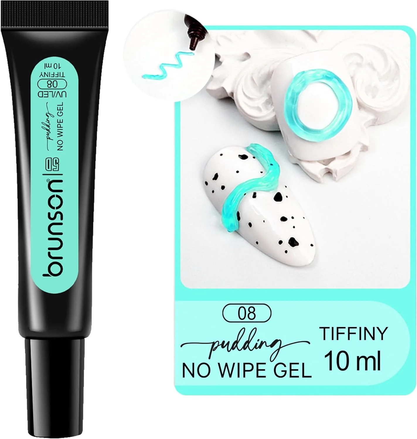 ژل بیلدر برانسون، ژل اکستنشن ناخن شفاف، ژل پودر کروم ناخن، ژل بیلدر اکستنشن ناخن برای خیساندن ناخن ها با LED/UV، طراحی ناخن و مانیکور