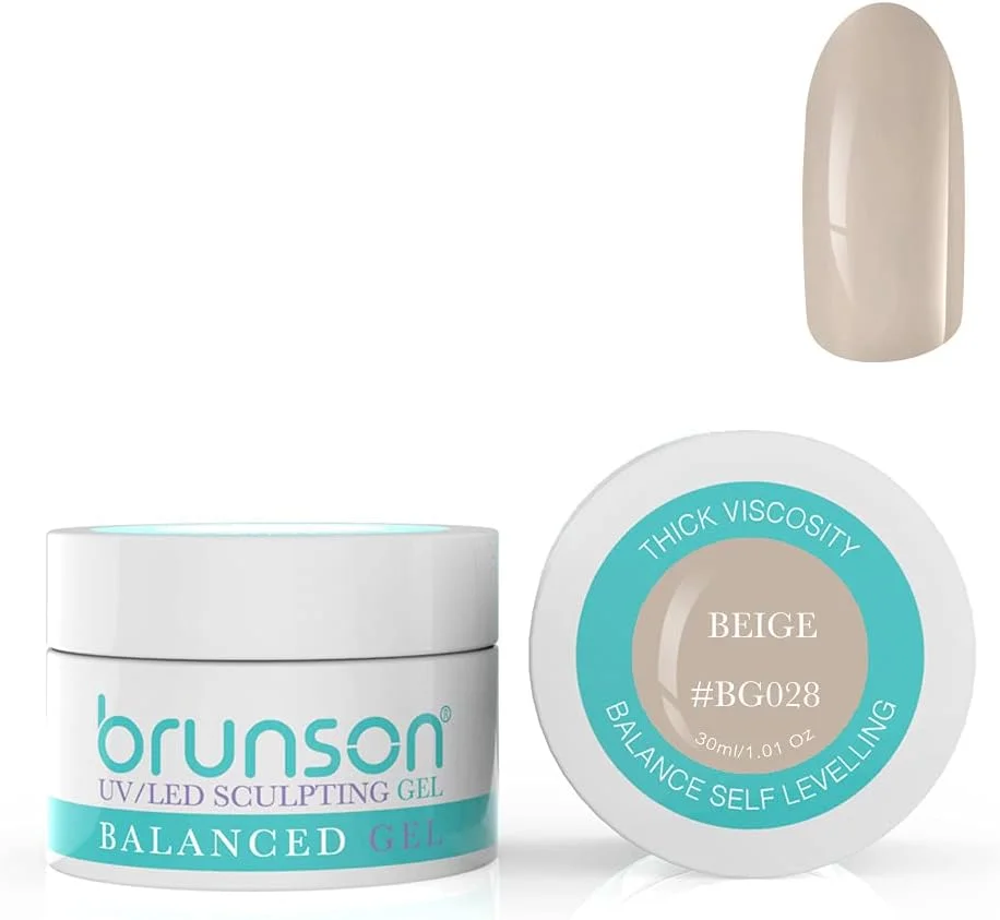 ژل بیلدر ناخن برانسون، ژل UV برای طراحی و کاشت ناخن، سیستم ژل، ژل مانیکور، ژل رابر 30 میل، بژ BG028