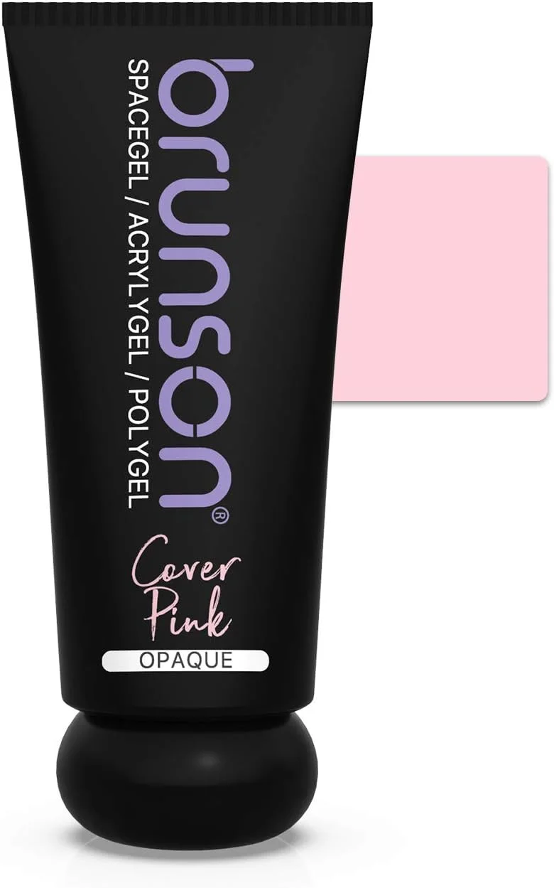 کاور ناخن پلی ژل صورتی مات برانسون - ژل اکستنشن ناخن پلی 50 گرمی، ژل سازنده ناخن پلی، ابزار تقویت و ضخیم کننده ناخن